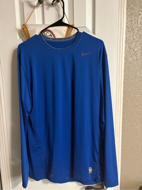 Nike Men’s Long Sleeve Dri-FIT Athletic Shirt - Royal Blue size xl fitted